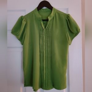 [EUC] Green Blouse Short Sleeve